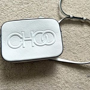 Auth Jimmy Choo Camera Bag White